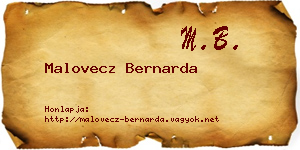 Malovecz Bernarda névjegykártya